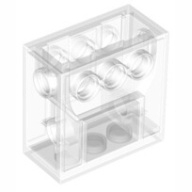 Lego kostka (kostička) 2x4x3 1/3 převodovka, průhledná čirá (4121784, 4142824, 6254290)